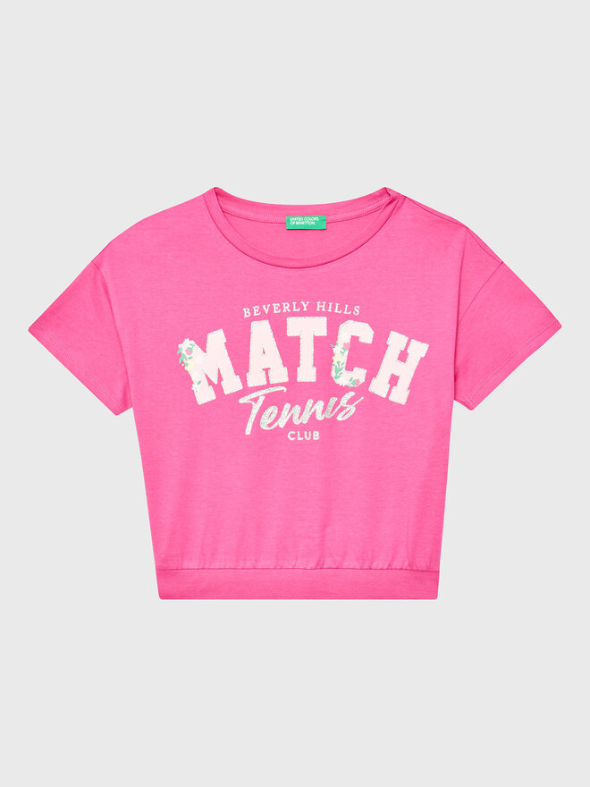 United Colors Of Benetton United Colors Of Benetton Póló 3096C10BA Rózsaszín Boxy Fit