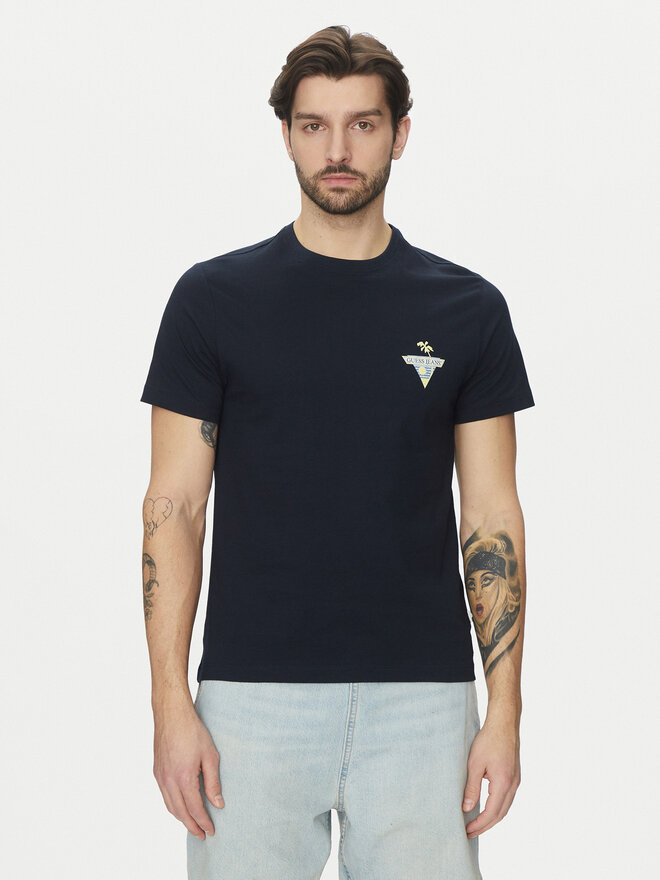 Guess Jeans Guess Jeans Marškinėliai M5GI55 K8FQ4 Tamsiai mėlyna Regular Fit
