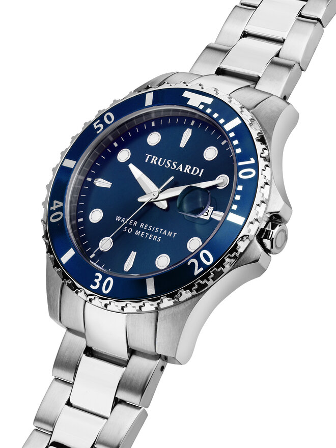 Trussardi Zegarek Trussardi R2453169006 Granatowy