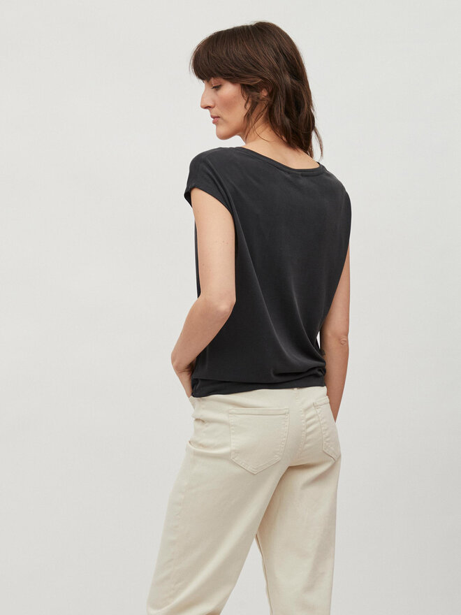 Vila Vila T-Shirt Modala 14074847 Schwarz Relaxed Fit
