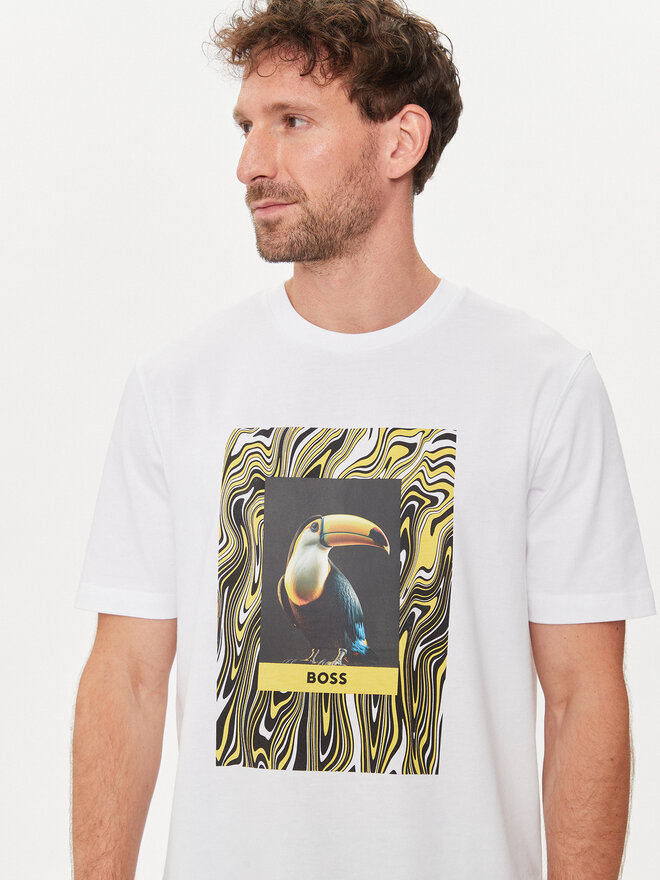BOSS BOSS Camiseta Te_Tucan 50516012 Blanco Regular Fit