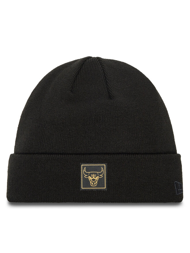 New Era Czapka New Era Chicago Bulls Metallic Badge Cuff Knit 60424828 Czarny