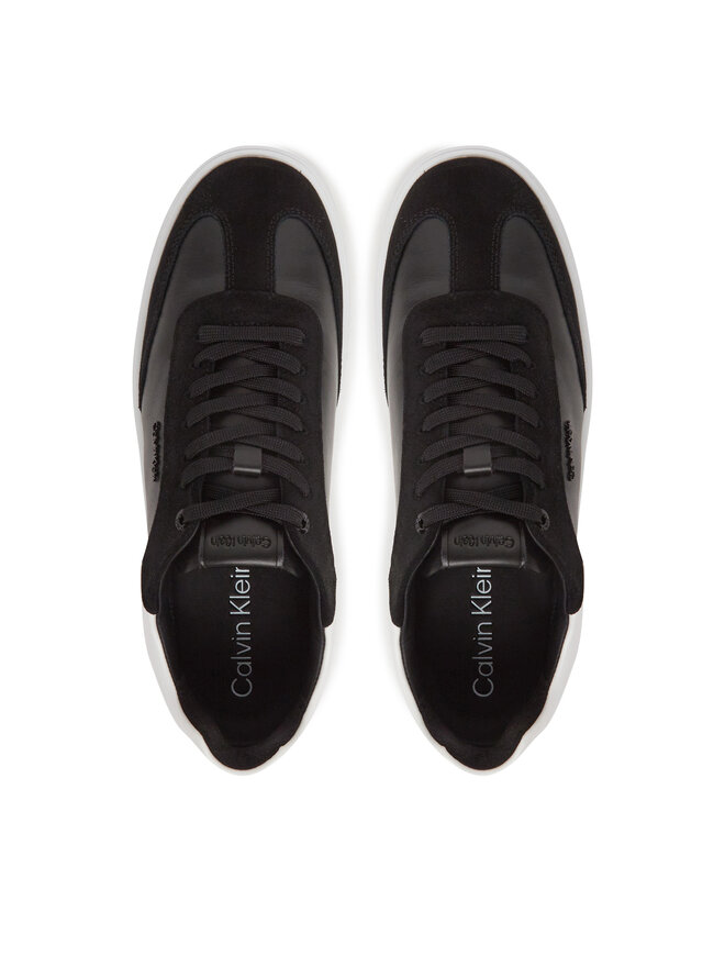 Calvin Klein Sneakersy Calvin Klein Cupsole Lace Up - Lth Sue Mix HW0HW02435 Černá