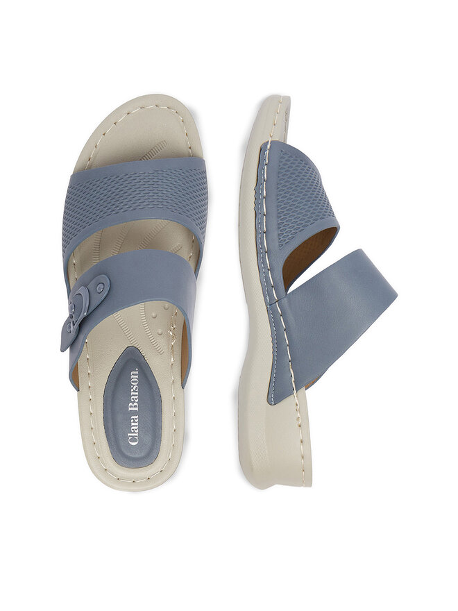 Clara Barson Pantoletten Clara Barson WYL05010-13B Blau