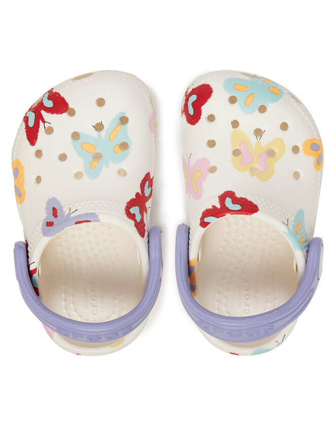 Crocs Чехли Crocs Classic Butterfly Graphic Clog T 211263 Бял