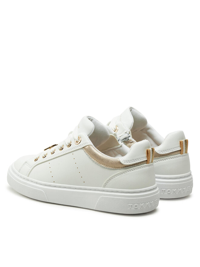 Tommy Hilfiger Sneakersy Tommy Hilfiger Low Cut Lace-Up Sneaker T3A9-33743-1355 S Biały