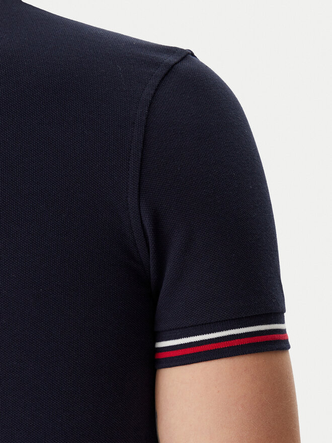 Tommy Hilfiger Tommy Hilfiger Pólóing Tipped MW0MW37346 Sötétkék Slim Fit