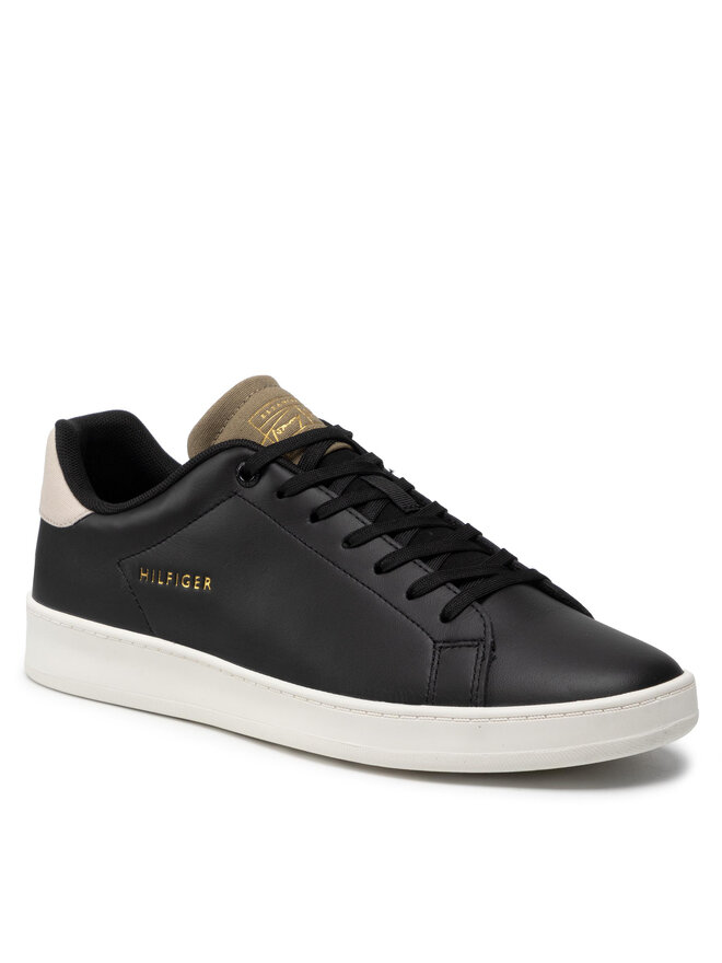 Tommy Hilfiger Snīkeri Tommy Hilfiger Retro Court Clean Cupsole FM0FM04004 Melns