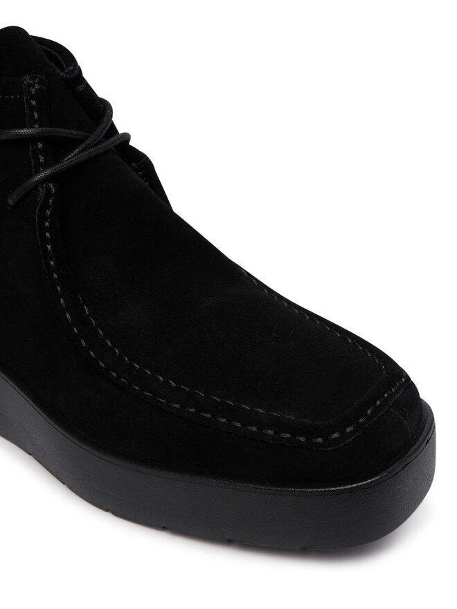 Calvin Klein Schnürschuhe Calvin Klein Flatf Lace Up Apr Cut Boot HW0HW03273 Schwarz