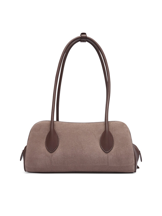 Calvin Klein Handtasche Calvin Klein Emblem Trio Suede Shoulder Bag LV04F3888G Beige