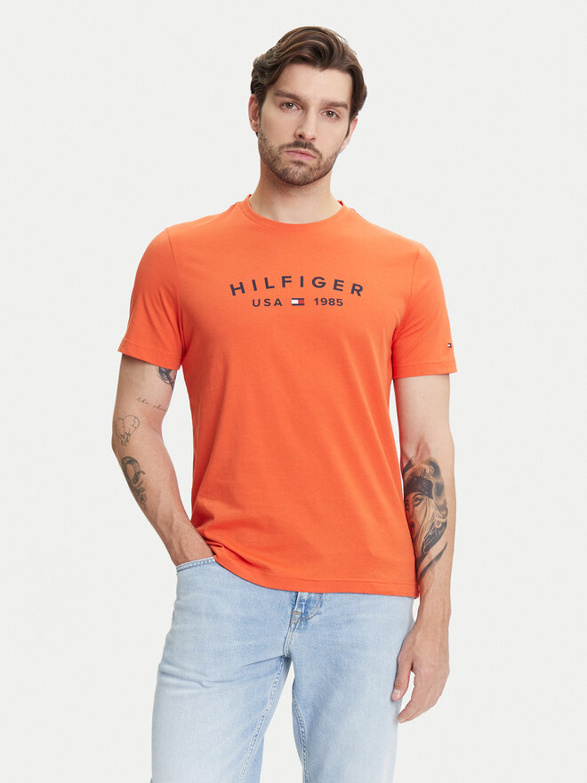 Tommy Hilfiger Tommy Hilfiger Majica Fathers Day MW0MW39356 Oranžna Regular Fit