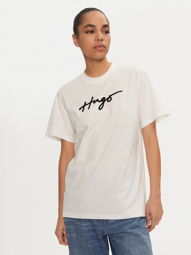HUGO HUGO Majica 50528585 Bela Regular Fit