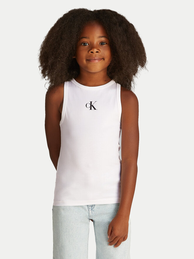 Calvin Klein Jeans Calvin Klein Jeans Top Logo IG0IG02435 Weiß Regular Fit