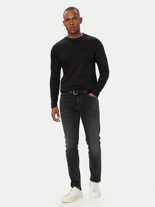 BOSS BOSS Longsleeve H-Tenison 195 50565601 Schwarz Slim Fit