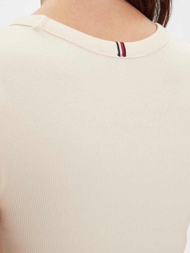 Tommy Hilfiger Tommy Hilfiger Camiseta WW0WW41776 Beis Slim Fit