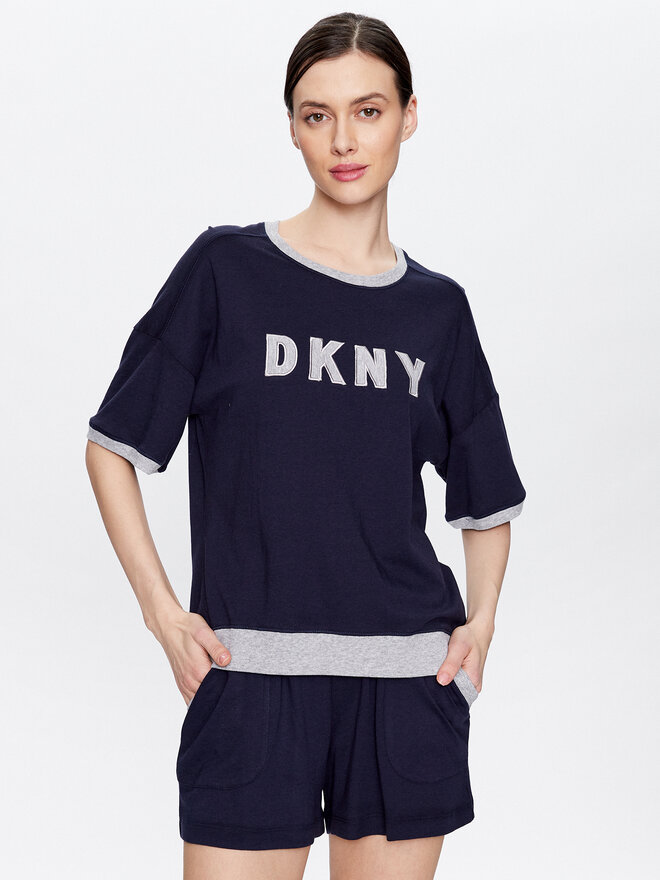 DKNY DKNY Pyjama YI3919259 Dunkelblau Regular Fit