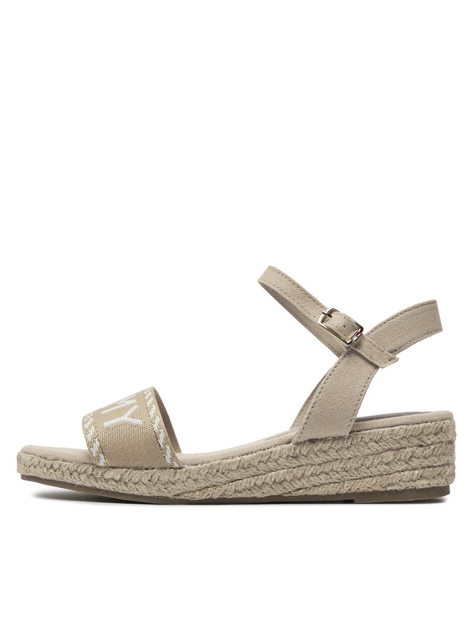 Tommy Hilfiger Espadrilky Tommy Hilfiger Rope Wedge Sandal T3A7-33287-0890 S Béžová
