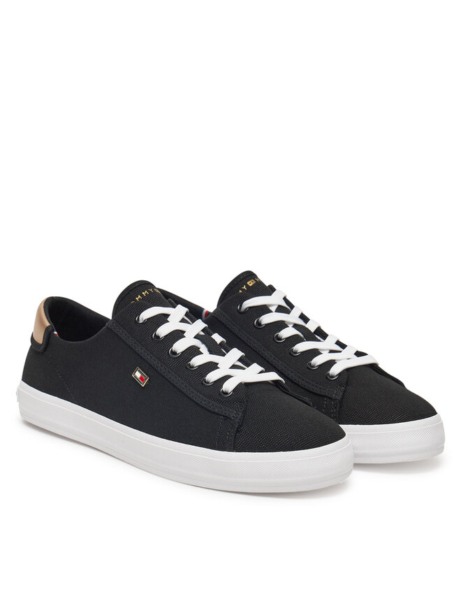 Tommy Hilfiger Πάνινα παπούτσια Tommy Hilfiger Vulc Canvas Lace Up Sneaker FW0FW08647 Μαύρο