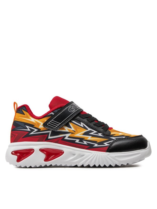 Scarpe Geox J Nashik Boy A, Sneakers Basse In Nappa E Tela Per Bambini, Traspiranti