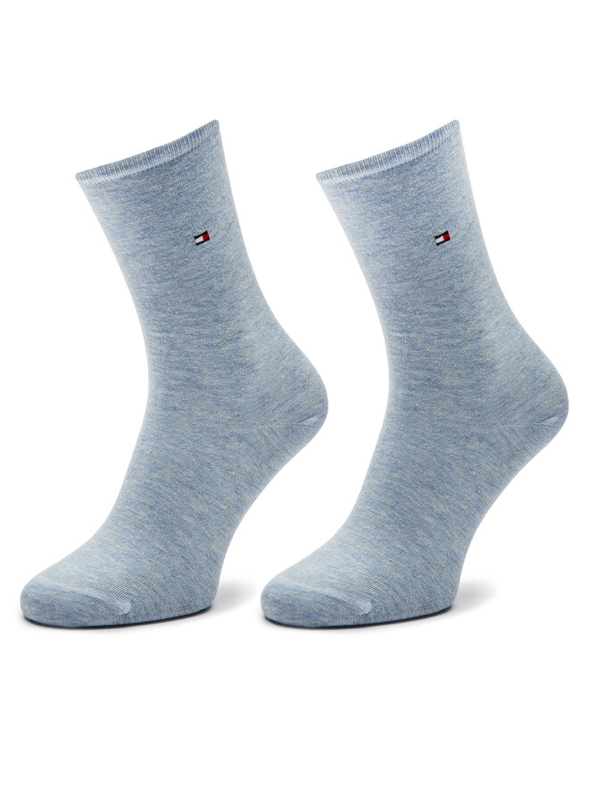 Tommy Hilfiger 2er-Set hohe Damensocken Tommy Hilfiger 371221106 Blau