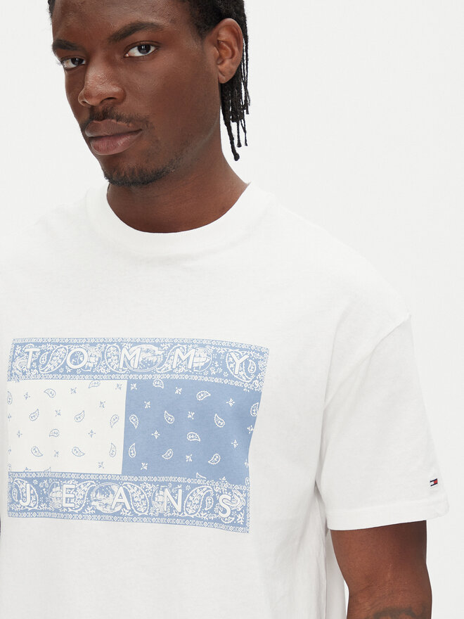 Tommy Jeans Tommy Jeans Marškinėliai Paisley Flag DM0DM20810 Écru Relaxed Fit