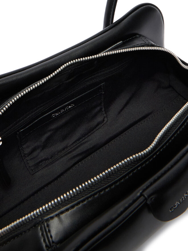 Calvin Klein Handtasche Calvin Klein Emblem Trio Shoulder Bag LV04F3369G Schwarz