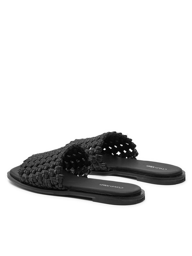 Calvin Klein Šľapky Calvin Klein Flat Slide Latt HW0HW02143 Čierna