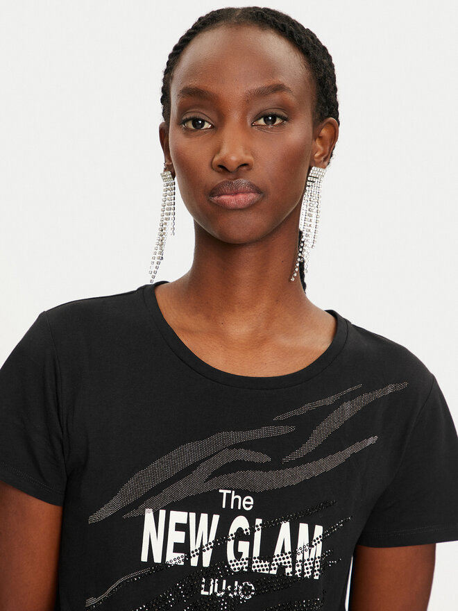 Liu Jo Liu Jo Camiseta TF4205 JS923 Negro Regular Fit