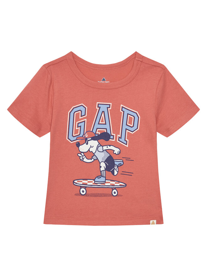 Gap Gap T-Shirt 738060-00 Κοραλλί Regular Fit
