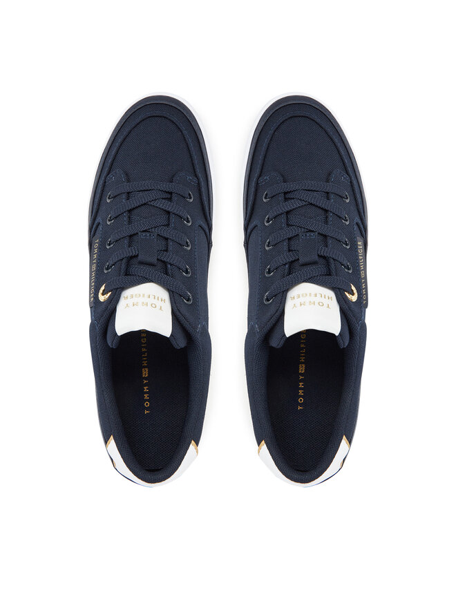 Tommy Hilfiger Sneakersy Tommy Hilfiger Essential Vulc Textile Sneaker FW0FW08323 Granatowy