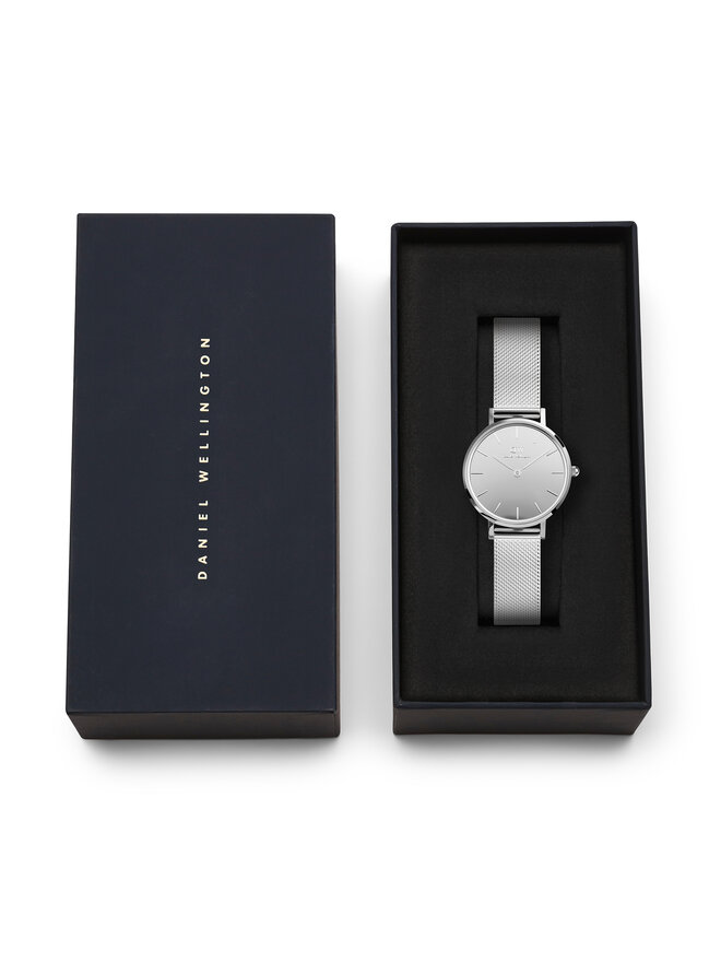 Daniel Wellington Zegarek Daniel Wellington Petite Reflection 28 DW00100796 Srebrny