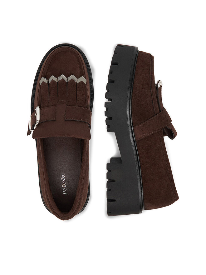 DeeZee Loafersy DeeZee CEO-HY6688001-1 Brązowy