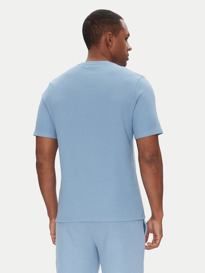 BOSS BOSS Pyjama-T-Shirt Waffle T-Shirt 50535891 Himmelblau Regular Fit