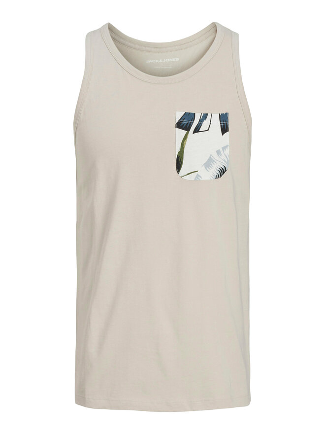 Jack&Jones Jack&Jones Tank top marškinėliai Hawaii 12269321 Smėlio Standard Fit