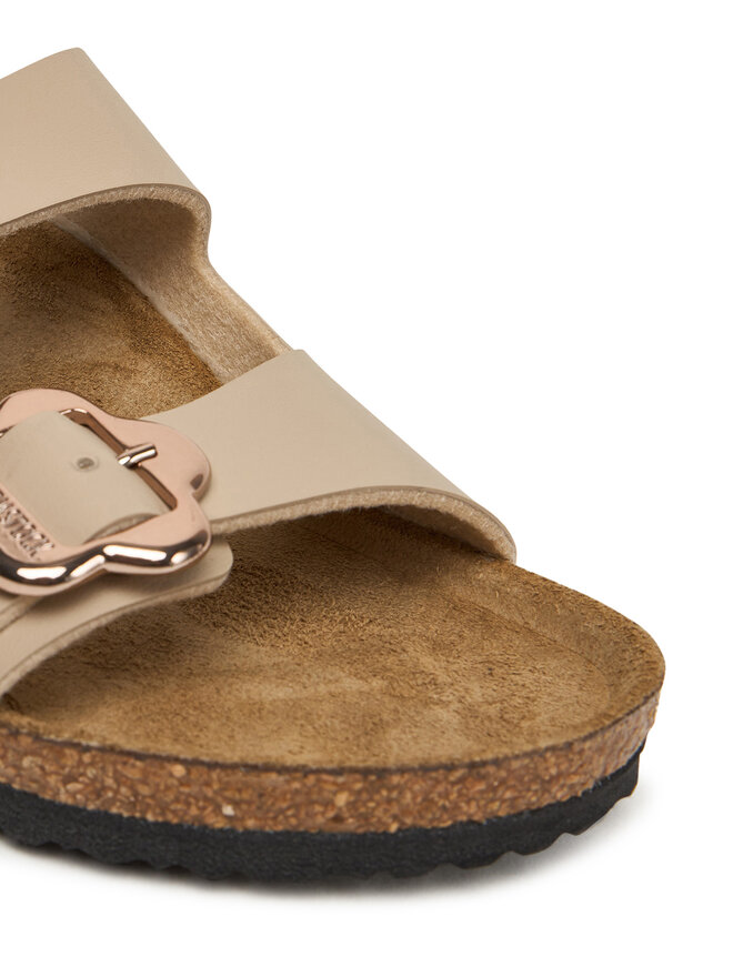 Birkenstock Pantoletten Birkenstock Arizona Flower Buckle Kids 1030419 S Beige