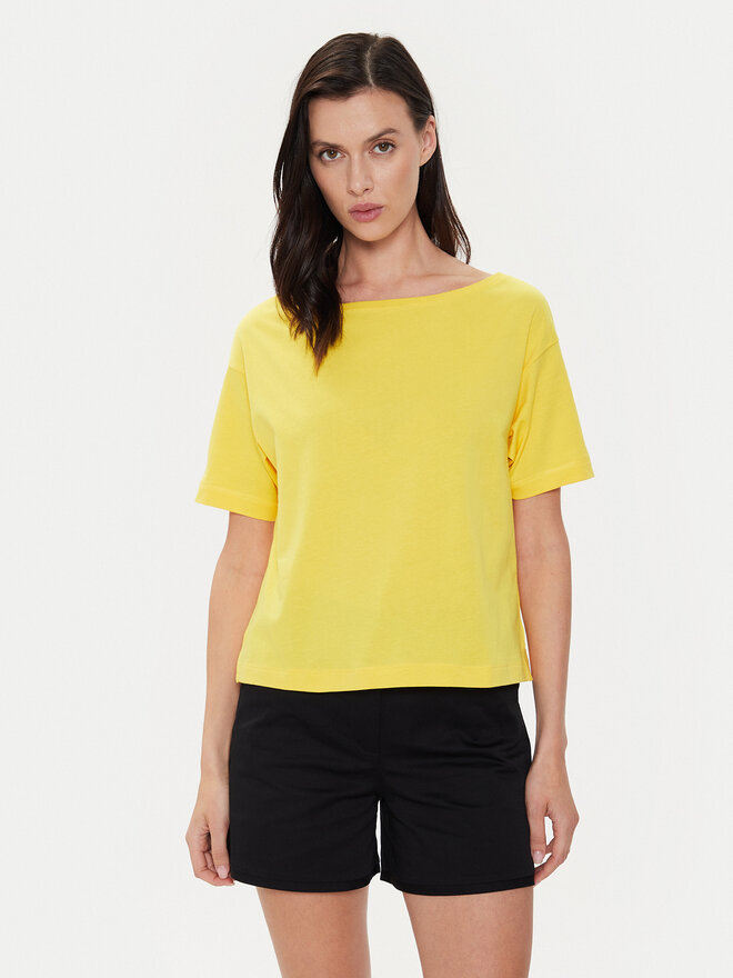 Sisley Sisley Camiseta 3096L400N Amarillo Relaxed Fit