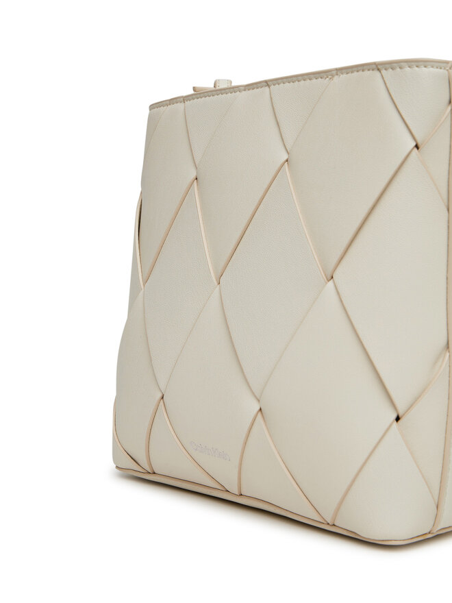 Calvin Klein Torebka Calvin Klein Ck Woven Square Crossbody K60K612991 Biały