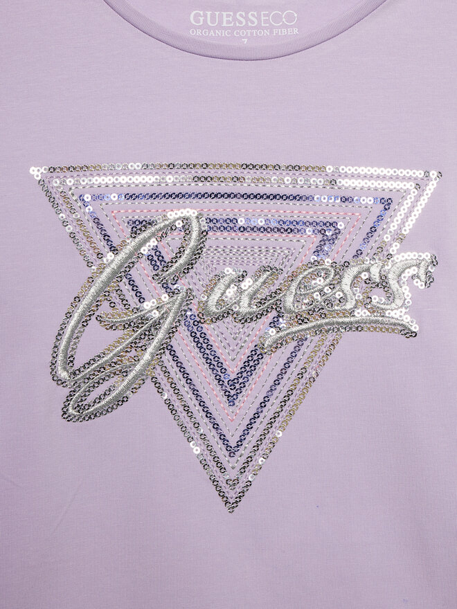 Guess Guess Majica J4GI21 K6YW4 Vijolična Boxy Fit
