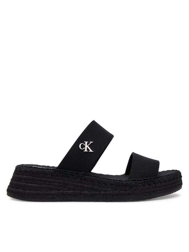 Calvin Klein Jeans Εσπαντρίγιες Calvin Klein Jeans Sporty Rope Mg Lth Webbing YW0YW01704 Μαύρο