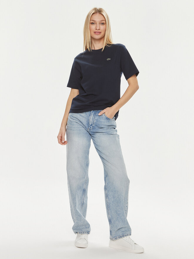 Lacoste Lacoste Marškinėliai TF7215 Tamsiai mėlyna Loose Fit