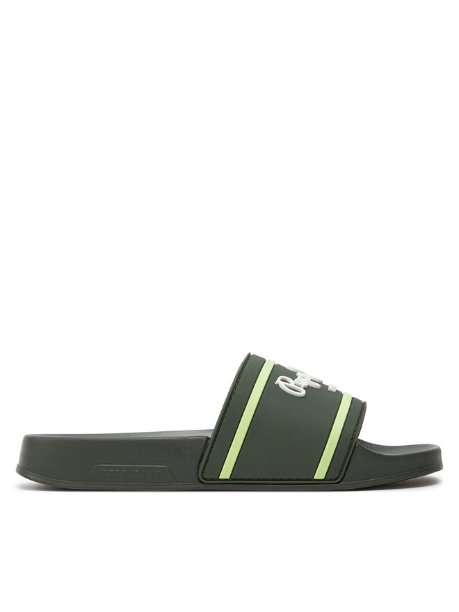 Pepe Jeans Чехли Pepe Jeans Slider Logo B PBS70054 Каки