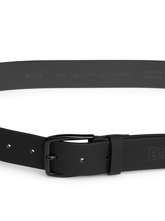 BOSS Чоловічий ремінь Boss Tobi-Logtip Sz35 50513086 Чорний