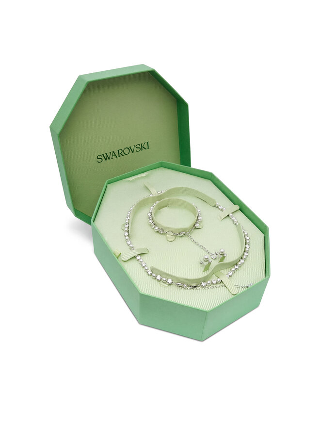 Swarovski Комплект сережки, браслет і намисто Swarovski Matrix 5742040 Срібний