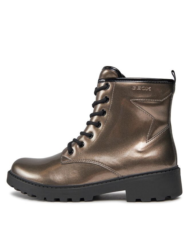 Geox Schnürstiefeletten Geox Jr Casey J9420G 000HH C9247 D Goldfarben