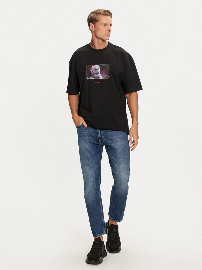 HUGO Hugo T-Shirt Dijack 50528428 Μαύρο Oversize