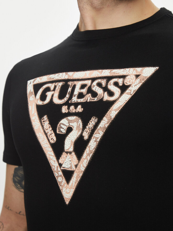 Guess Guess T-Shirt M5GI06I3Z14 Μαύρο Regular Fit