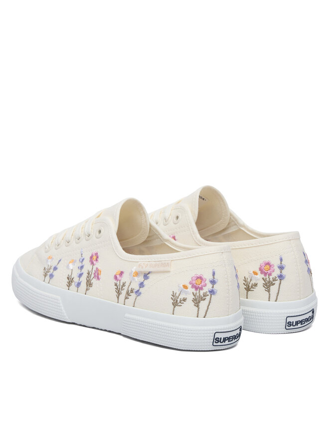 Superga Sneakers aus Stoff Superga 3750 Flower Embroidery Leggera S8161ZW Weiß
