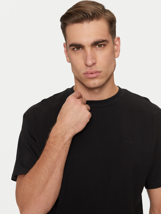 SCHOTT N.Y.C. SCHOTT N.Y.C. T-Shirt TSCLIFF1 Μαύρο Regular Fit