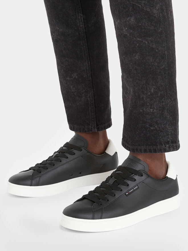 Tommy Jeans Sneakersy Tommy Jeans Tjm Leather Low Cupsole EM0EM01374 Černá