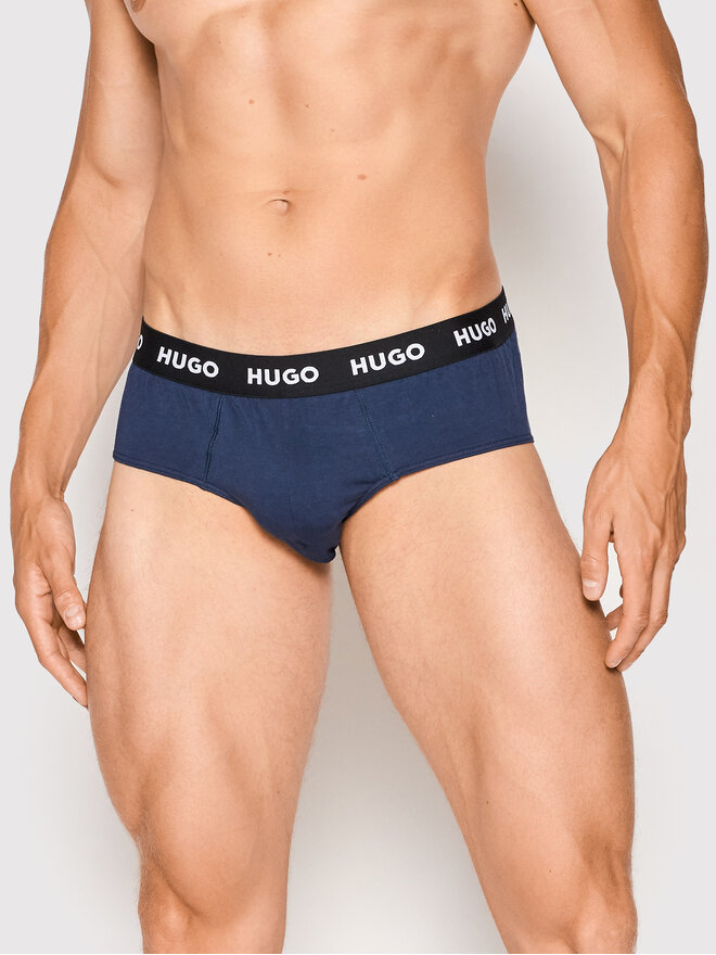 HUGO Hugo Σετ σλιπ 3 τμχ. Hipbrief 50469763 Σκούρο μπλε